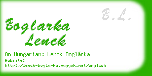 boglarka lenck business card